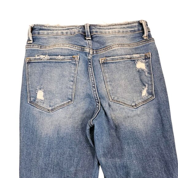 4th of July Super Flare Jeans Stars Stripes Distressed Size 26 X 31 Patriotic - Picture 5 of 11